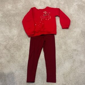 Carter's Festive Red Kids Set with Reindeer